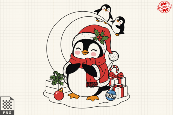 Download Dressed for Christmas Baby Penguin PNG - Baby penguin png Collection