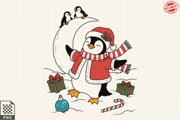 Download Dressed for Christmas Baby Penguin PNG - Baby penguin png Collection
