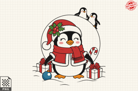 Download Dressed for Christmas Baby Penguin PNG - Baby penguin png Collection