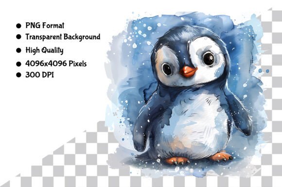 Download Watercolor Baby Penguin PNG - Baby penguin png Collection