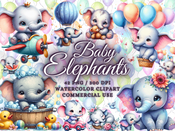 Download Baby Elephants Clipart Baby Animals Png - Baby animals Collection