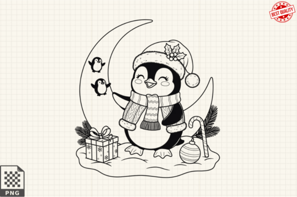 Download Dressed for Christmas Baby Penguin PNG - Baby penguin png Collection